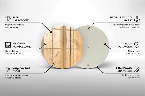 Üveg vágódeszka Finom fa táblák