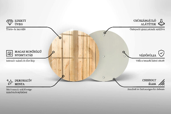 Üveg vágódeszka Finom fa táblák