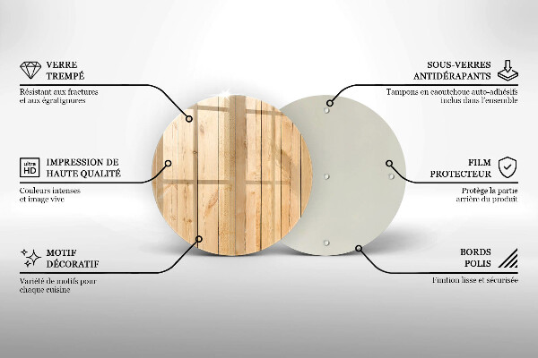 Üveg vágódeszka Finom fa táblák