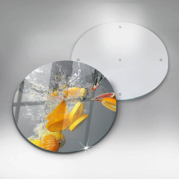 Üveg vágódeszka Citrom vízben