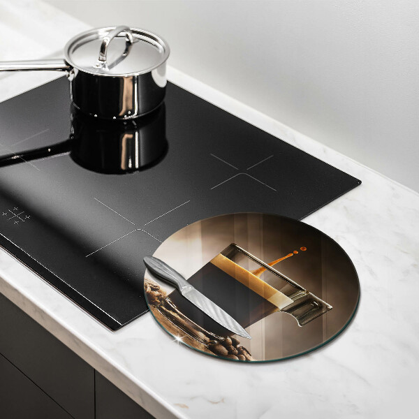 Üveg vágódeszka Üveg és kávébab