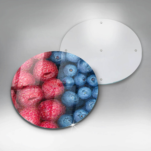 Üveg vágódeszka Málna és áfonya gyümölcsök