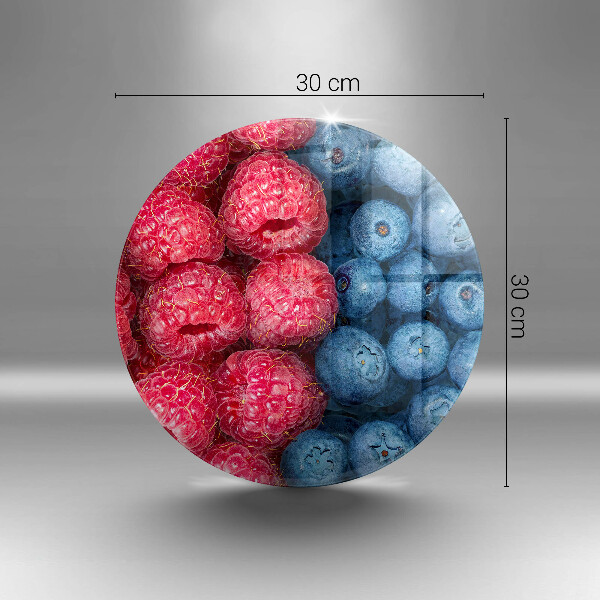 Üveg vágódeszka Málna és áfonya gyümölcsök