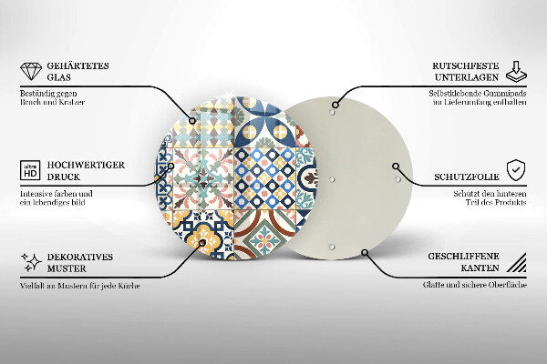 Üveg vágódeszka Dekoratív csempe