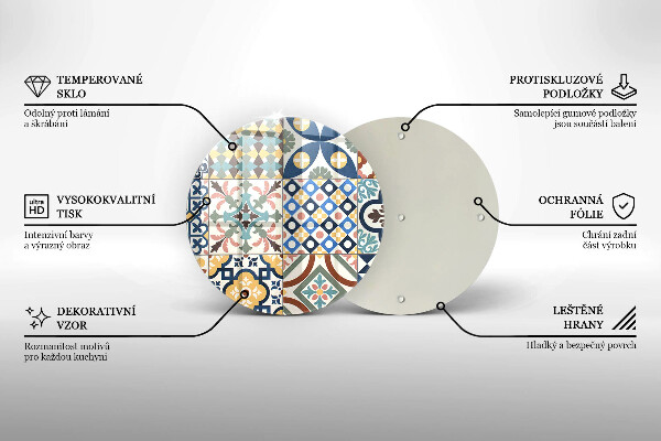 Üveg vágódeszka Dekoratív csempe