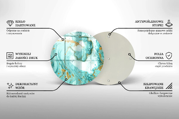 Üveg vágódeszka Kék absztrakció