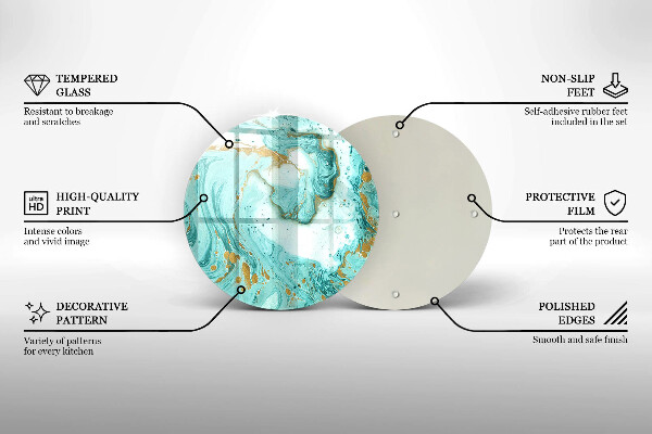 Üveg vágódeszka Kék absztrakció