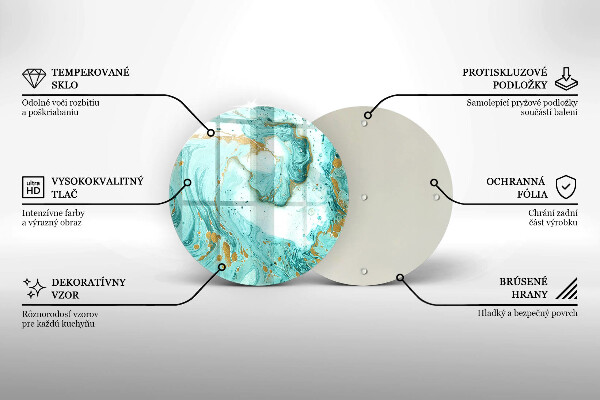 Üveg vágódeszka Kék absztrakció