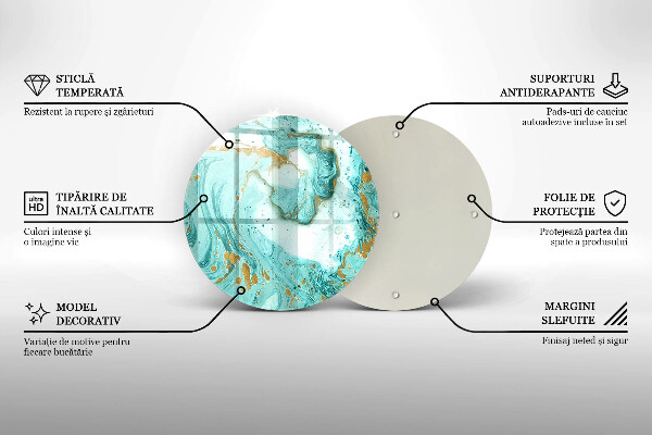 Üveg vágódeszka Kék absztrakció