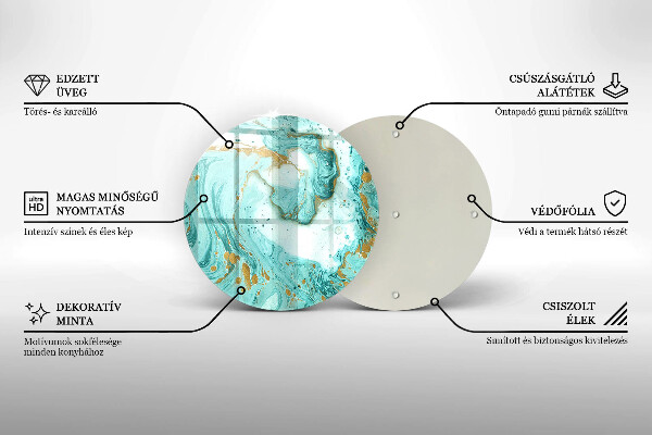 Üveg vágódeszka Kék absztrakció