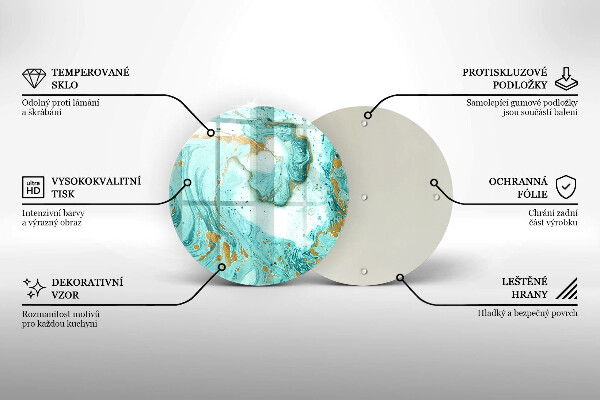 Üveg vágódeszka Kék absztrakció