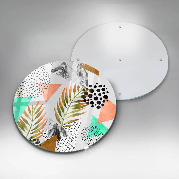 Üveg vágódeszka Boho levelek minta