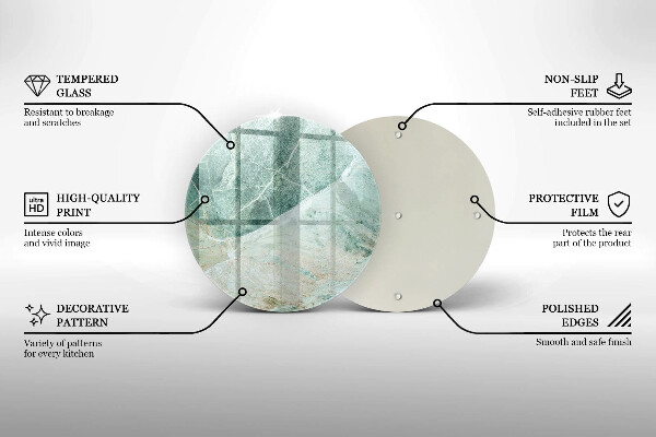 Üveg vágódeszka Kő szerkezet