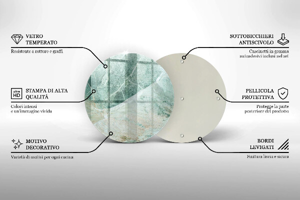 Üveg vágódeszka Kő szerkezet