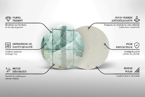 Üveg vágódeszka Kő szerkezet