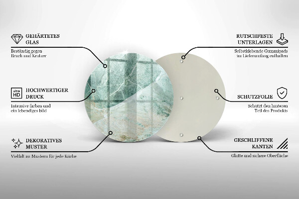 Üveg vágódeszka Kő szerkezet