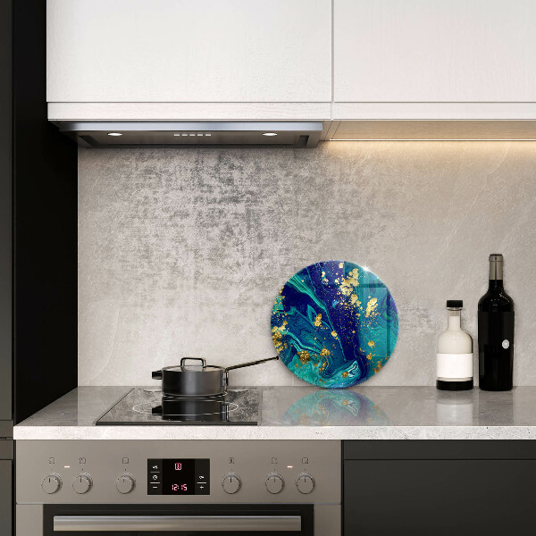 Üveg vágódeszka Absztrakció arannyal