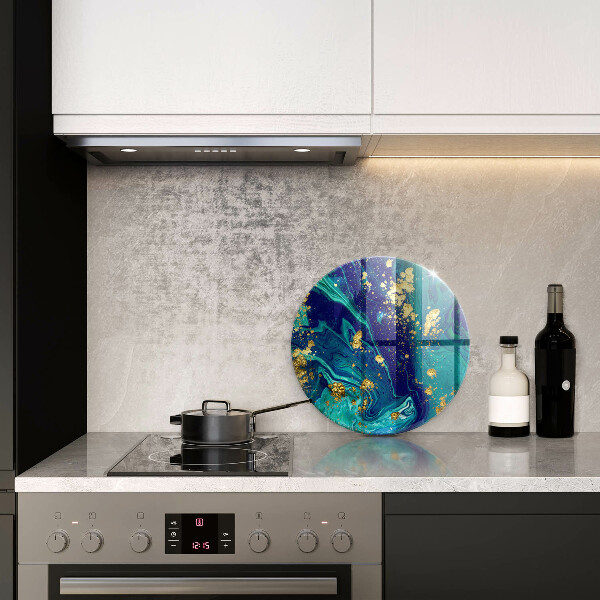 Üveg vágódeszka Absztrakció arannyal