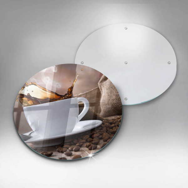 Üveg vágódeszka Csésze és kávébab