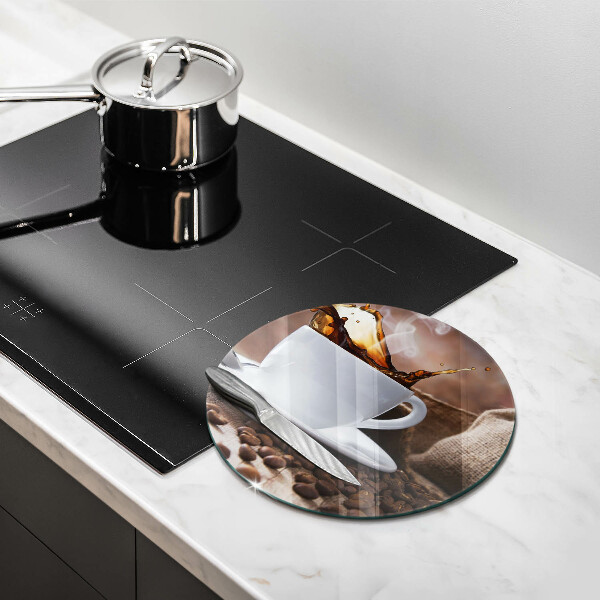 Üveg vágódeszka Csésze és kávébab