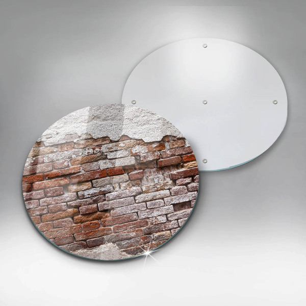 Üveg vágódeszka Régi tégla és beton fal