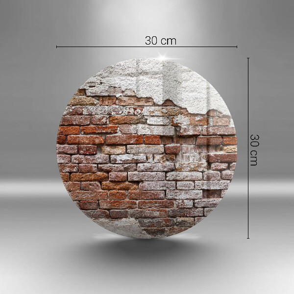 Üveg vágódeszka Régi tégla és beton fal