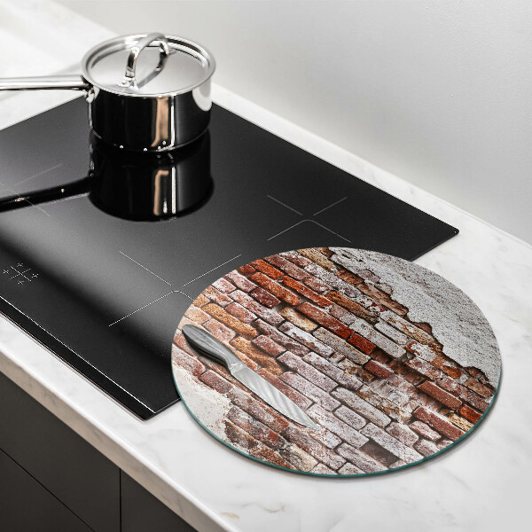 Üveg vágódeszka Régi tégla és beton fal