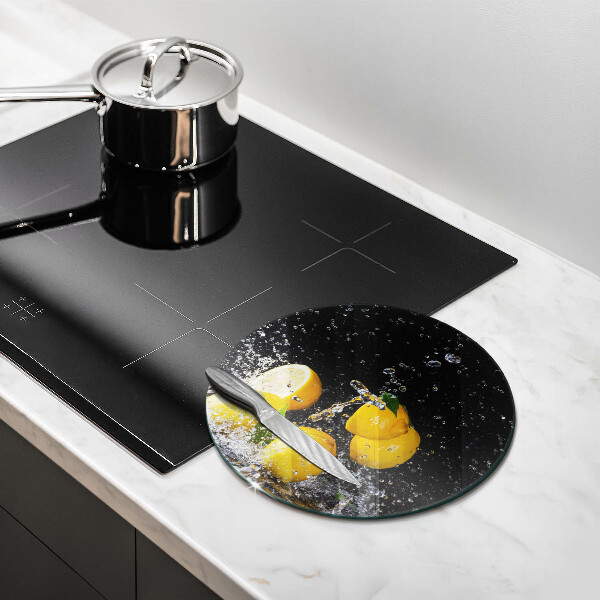 Üveg vágódeszka Lédús citrom gyümölcs