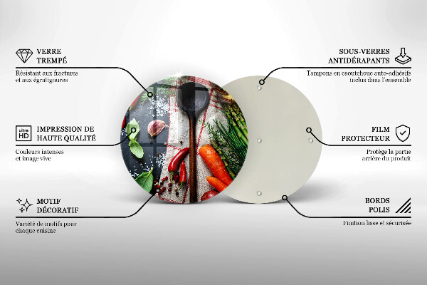 Üveg vágódeszka Konyhai étel