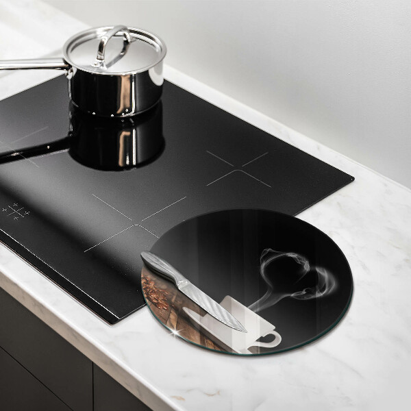 Üveg vágódeszka Kávéscsésze szív