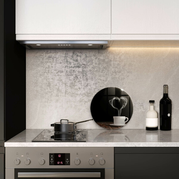 Üveg vágódeszka Kávéscsésze szív