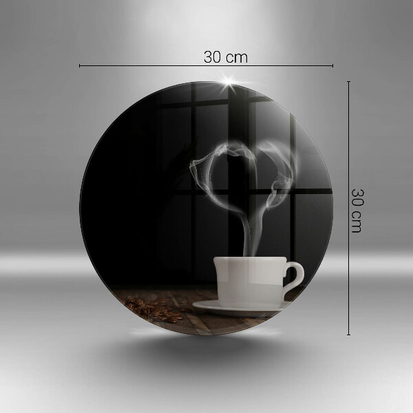 Üveg vágódeszka Kávéscsésze szív