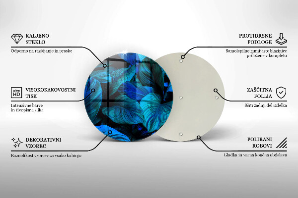 Üveg vágódeszka Dzsungel növényzet levelei