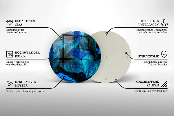 Üveg vágódeszka Dzsungel növényzet levelei