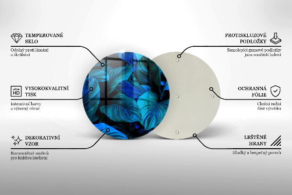 Üveg vágódeszka Dzsungel növényzet levelei