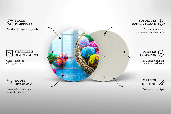 Üveg vágódeszka Húsvéti tojások Húsvéti tojások
