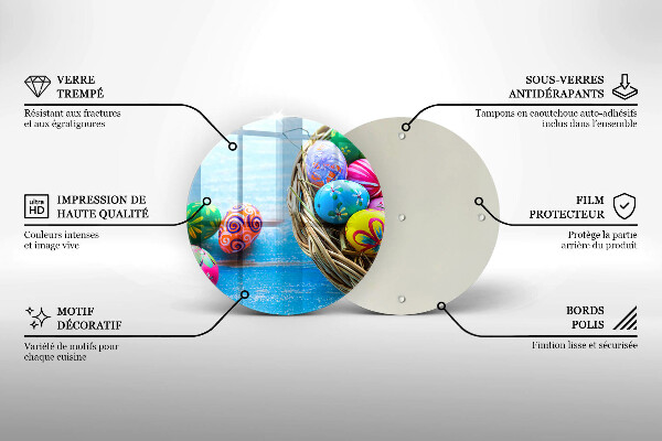 Üveg vágódeszka Húsvéti tojások Húsvéti tojások