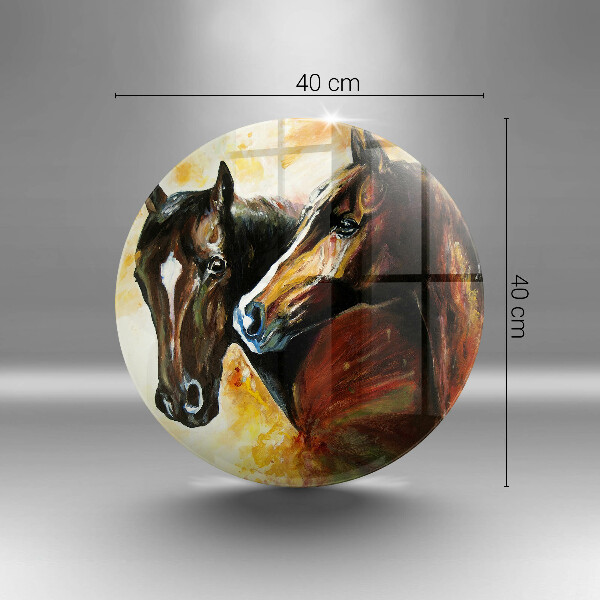 Üveg vágódeszka Állatok lovak