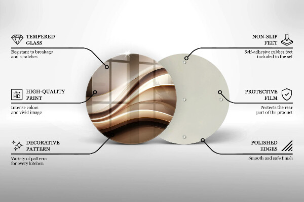 Üveg vágódeszka Absztrakciós finom vonalak