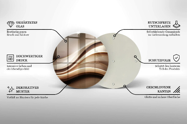 Üveg vágódeszka Absztrakciós finom vonalak