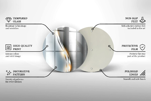 Üveg vágódeszka Fémművészet
