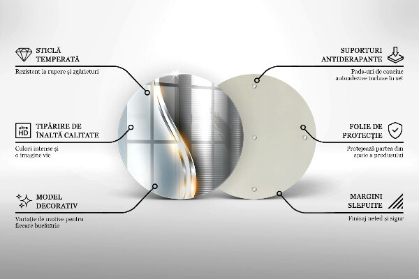 Üveg vágódeszka Fémművészet