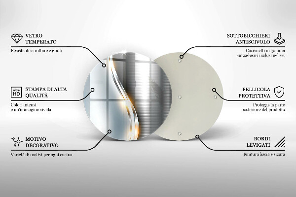Üveg vágódeszka Fémművészet
