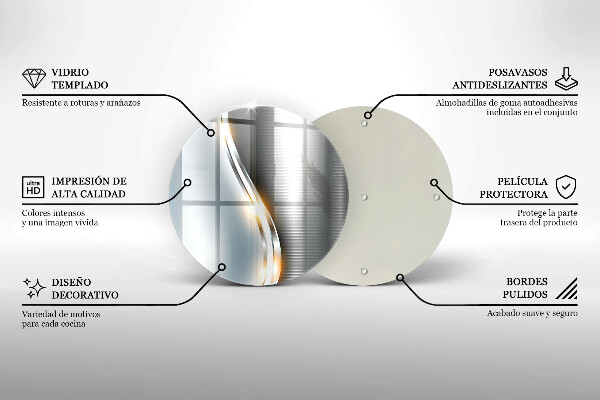 Üveg vágódeszka Fémművészet