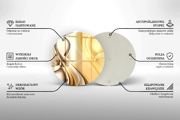 Üveg vágódeszka Füst absztrakció