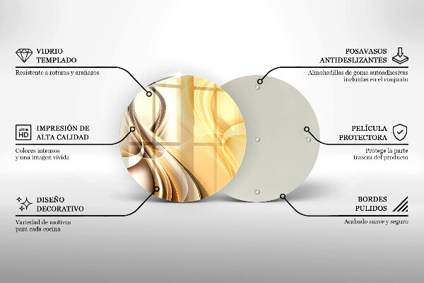 Üveg vágódeszka Füst absztrakció