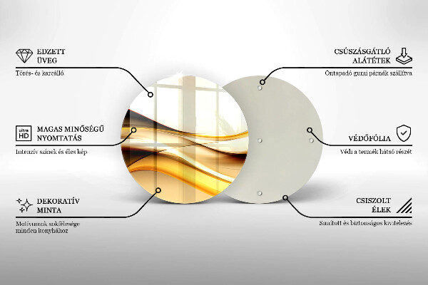 Üveg vágódeszka Absztrakt füst vonalak