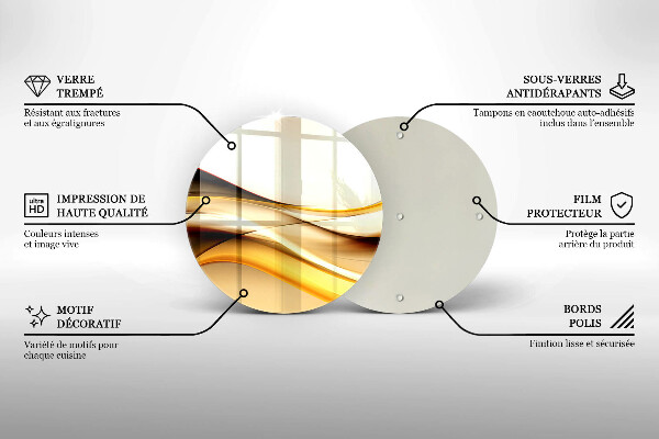 Üveg vágódeszka Absztrakt füst vonalak