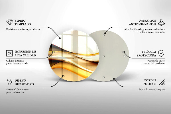 Üveg vágódeszka Absztrakt füst vonalak
