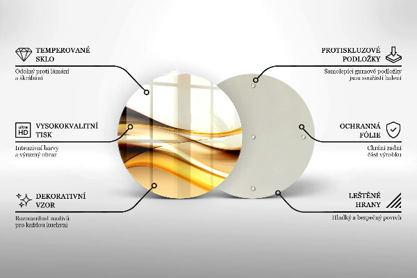 Üveg vágódeszka Absztrakt füst vonalak